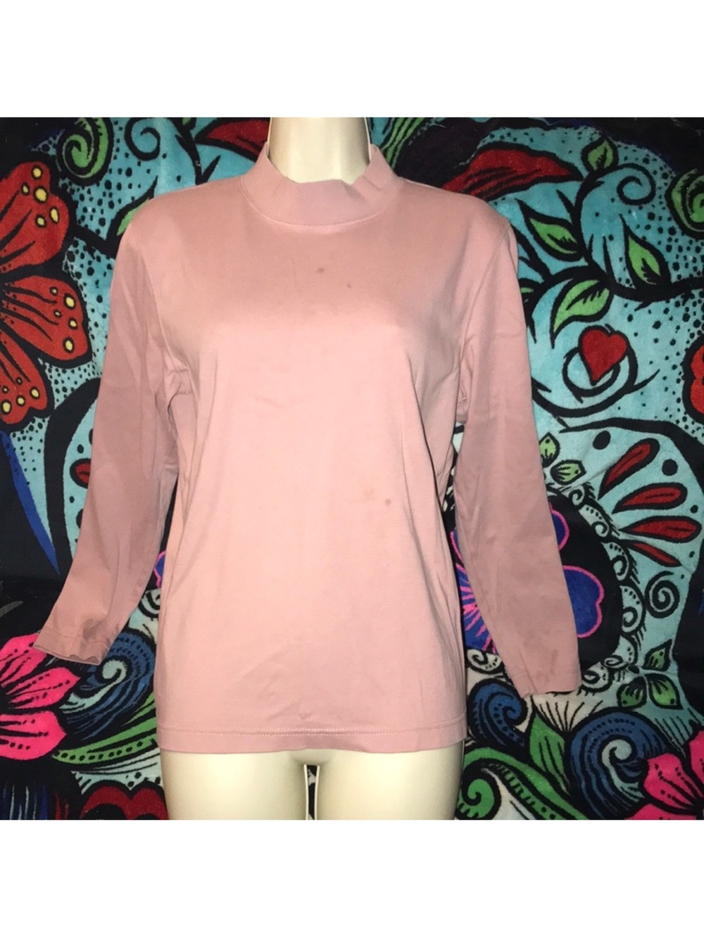 Partners medium Classic Women's Pink Long Sleeve Top stained
